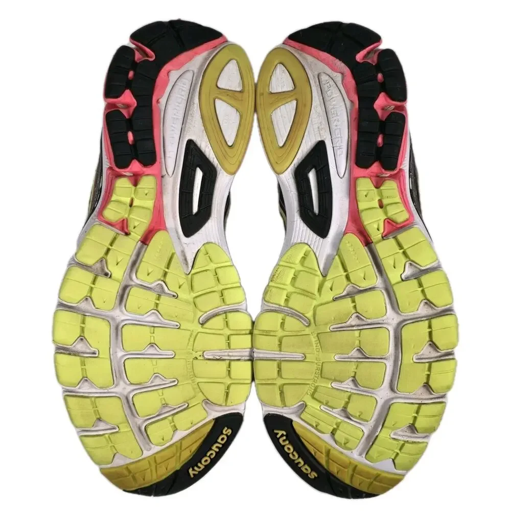 Saucony Ride 8 Women's Running Shoes Black Neon Yellow & Orange Size 10 S10273-4
